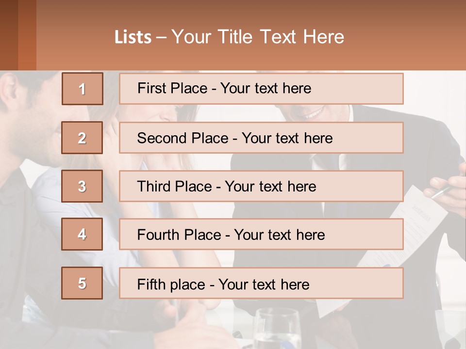 Discussing Statistics At Work PowerPoint Template