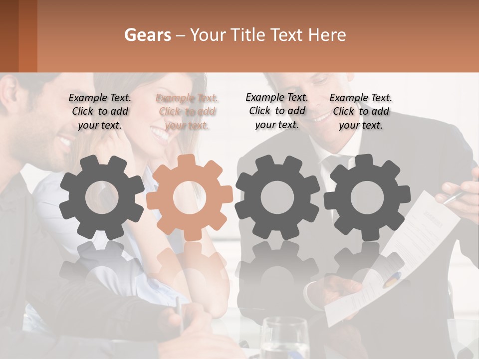 Discussing Statistics At Work PowerPoint Template