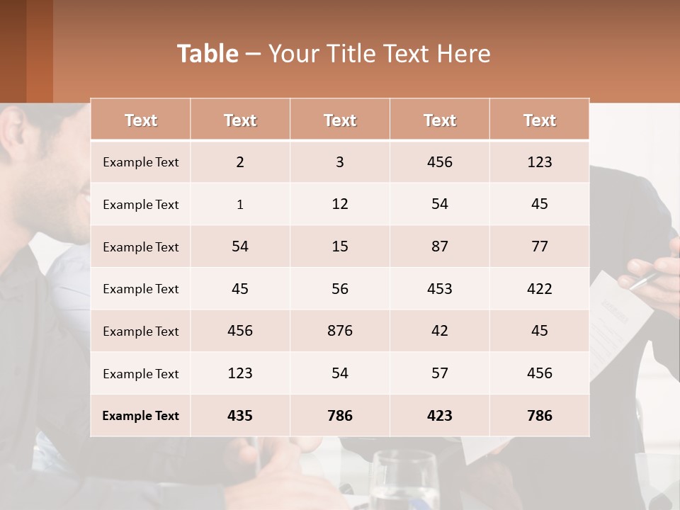 Discussing Statistics At Work PowerPoint Template
