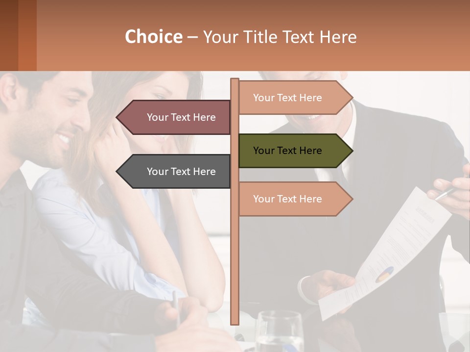 Discussing Statistics At Work PowerPoint Template