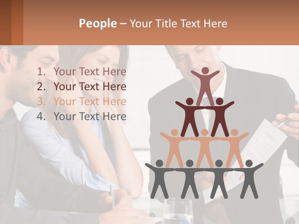 Discussing Statistics At Work PowerPoint Template