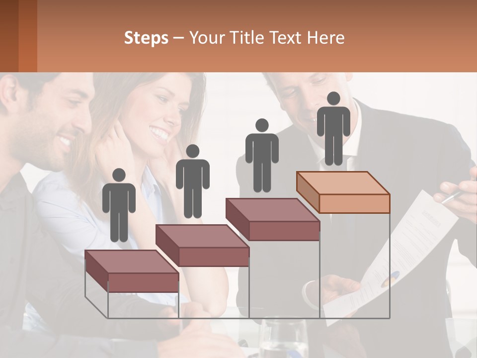 Discussing Statistics At Work PowerPoint Template