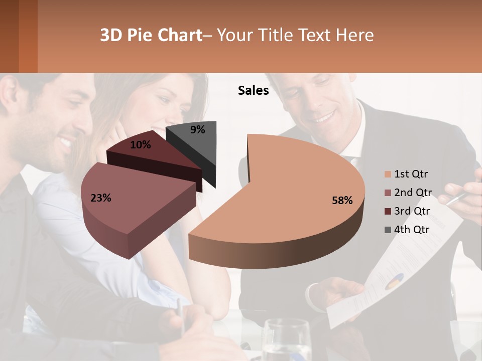 Discussing Statistics At Work PowerPoint Template