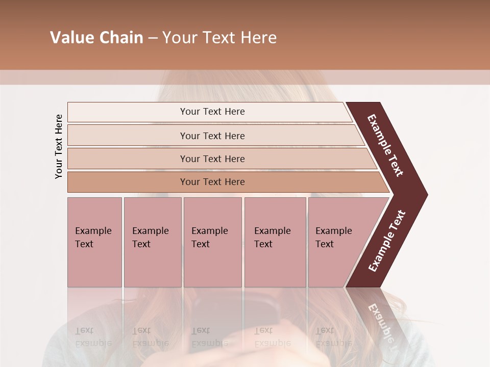 The Girl Looks At The Phone PowerPoint Template