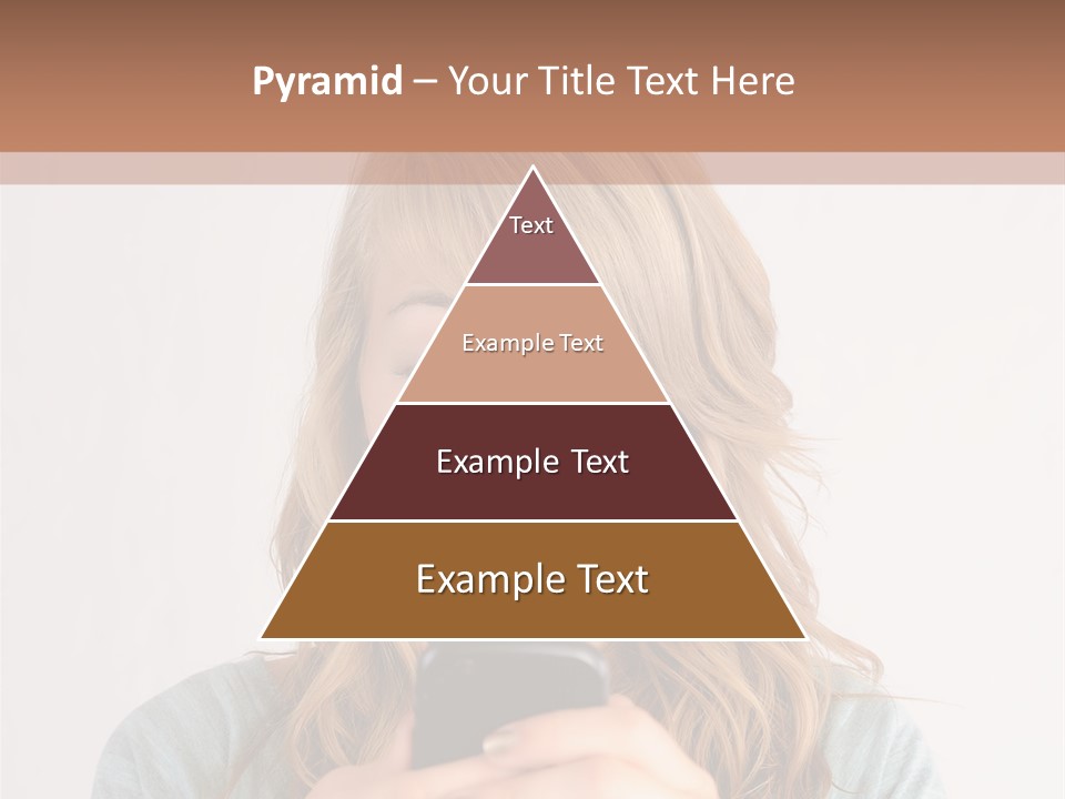 The Girl Looks At The Phone PowerPoint Template