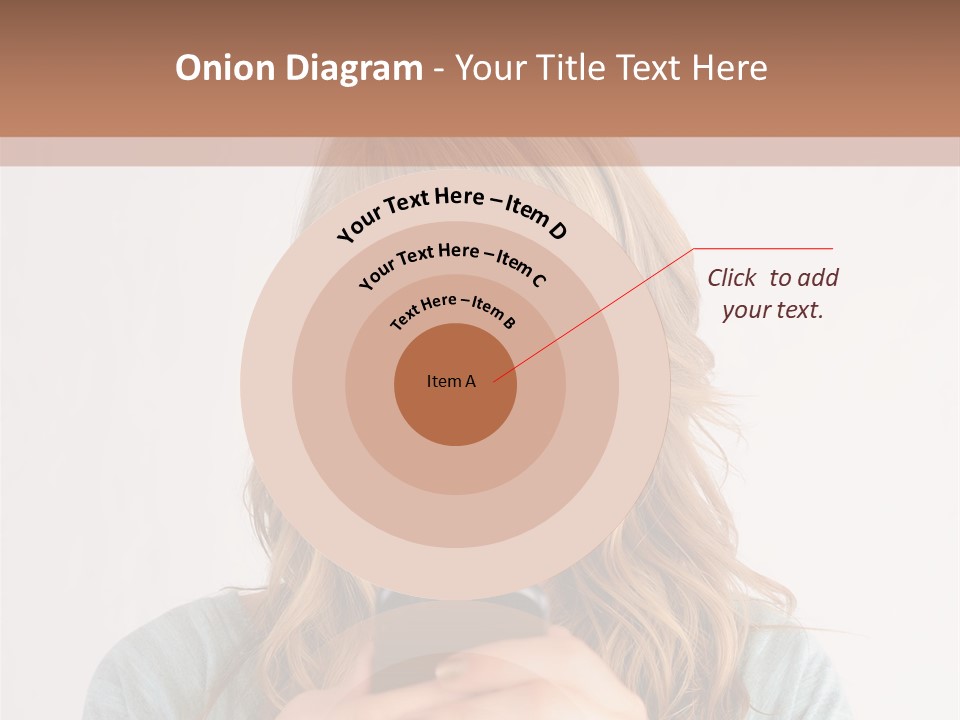 The Girl Looks At The Phone PowerPoint Template