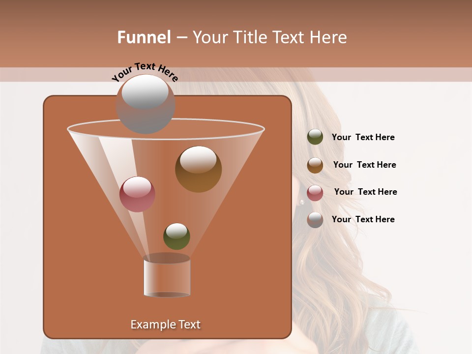 The Girl Looks At The Phone PowerPoint Template