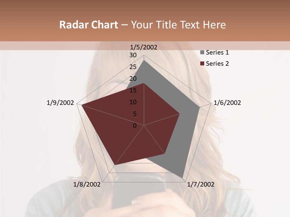 The Girl Looks At The Phone PowerPoint Template
