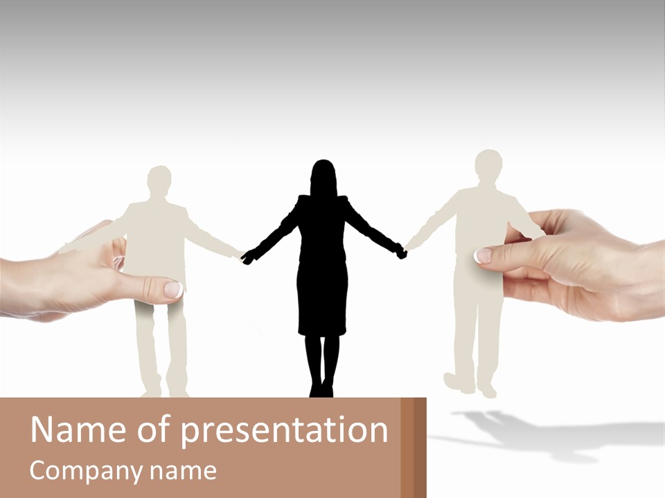 Paper Cut People PowerPoint Template