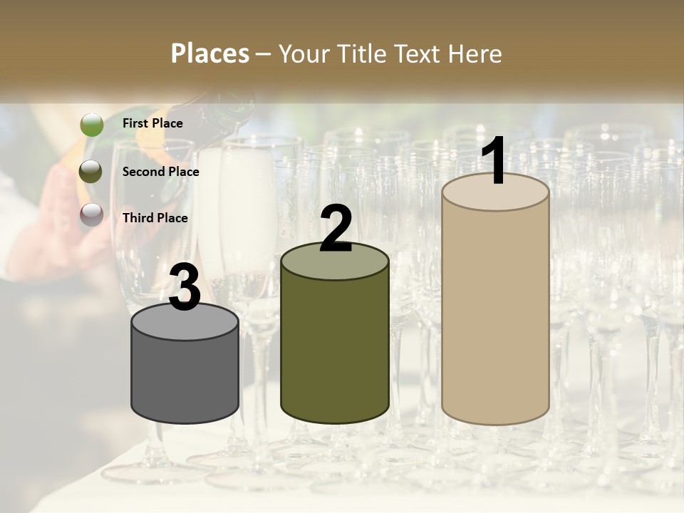 Celebration With Champagne PowerPoint Template