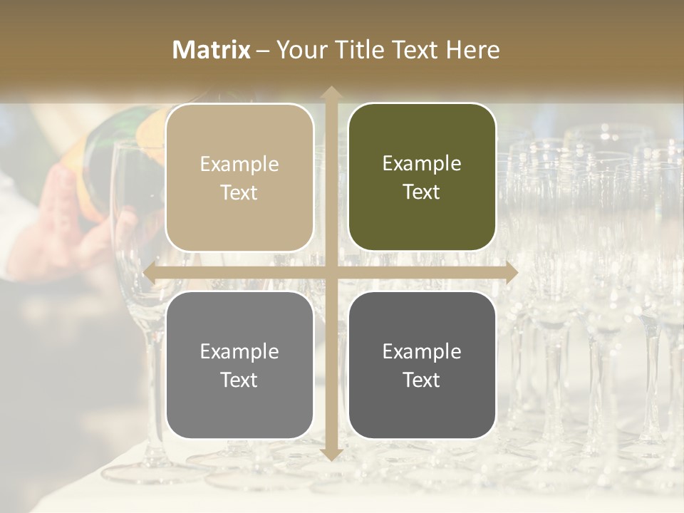 Celebration With Champagne PowerPoint Template