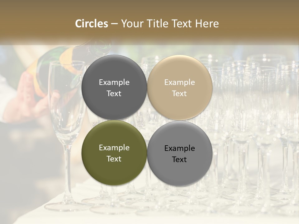 Celebration With Champagne PowerPoint Template