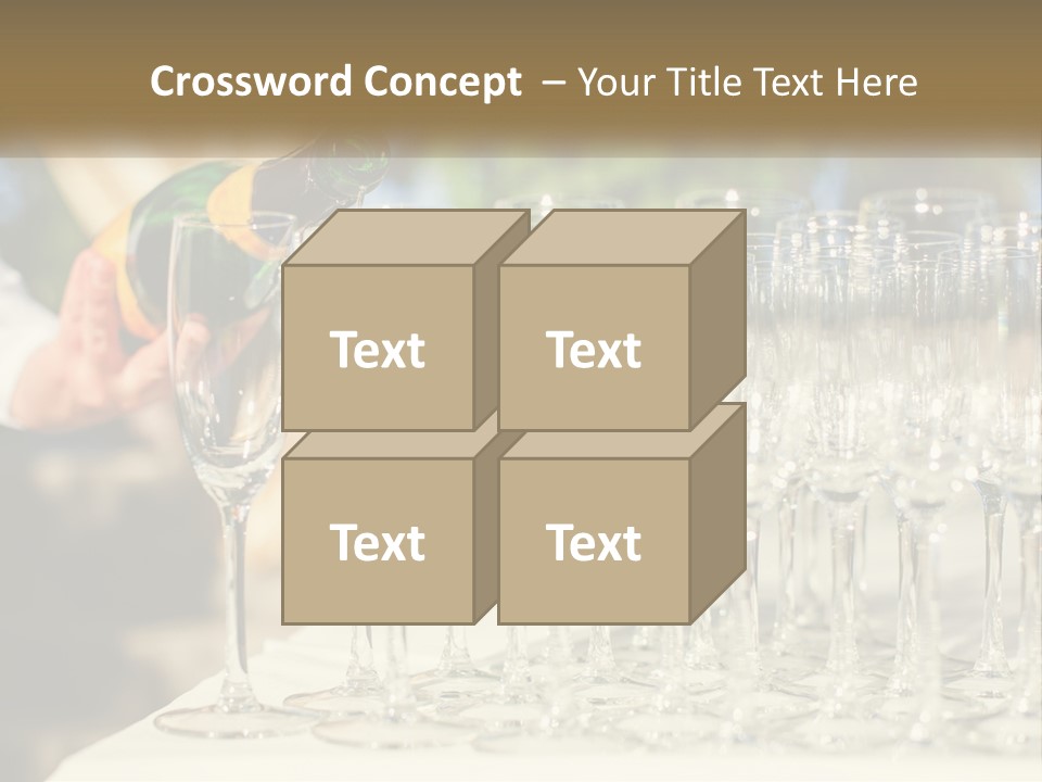 Celebration With Champagne PowerPoint Template