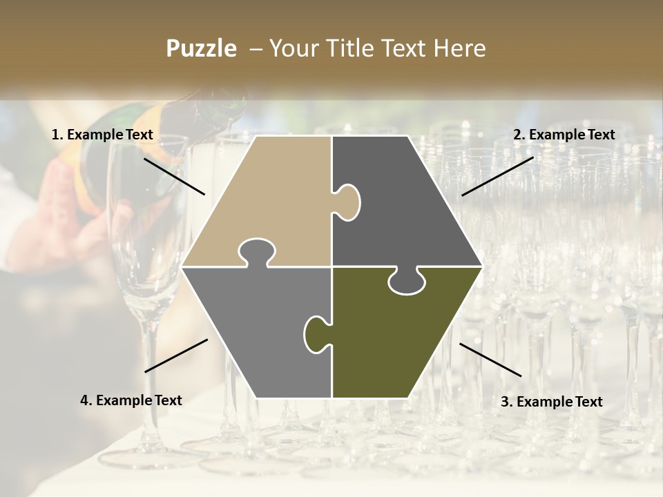 Celebration With Champagne PowerPoint Template