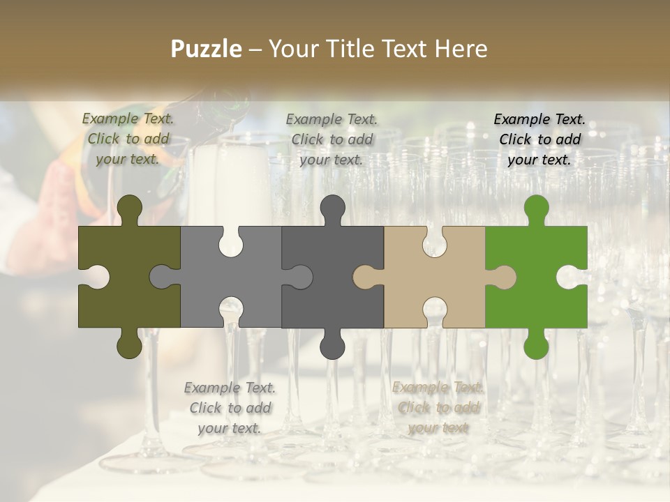 Celebration With Champagne PowerPoint Template