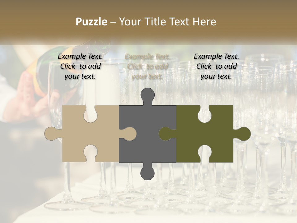 Celebration With Champagne PowerPoint Template