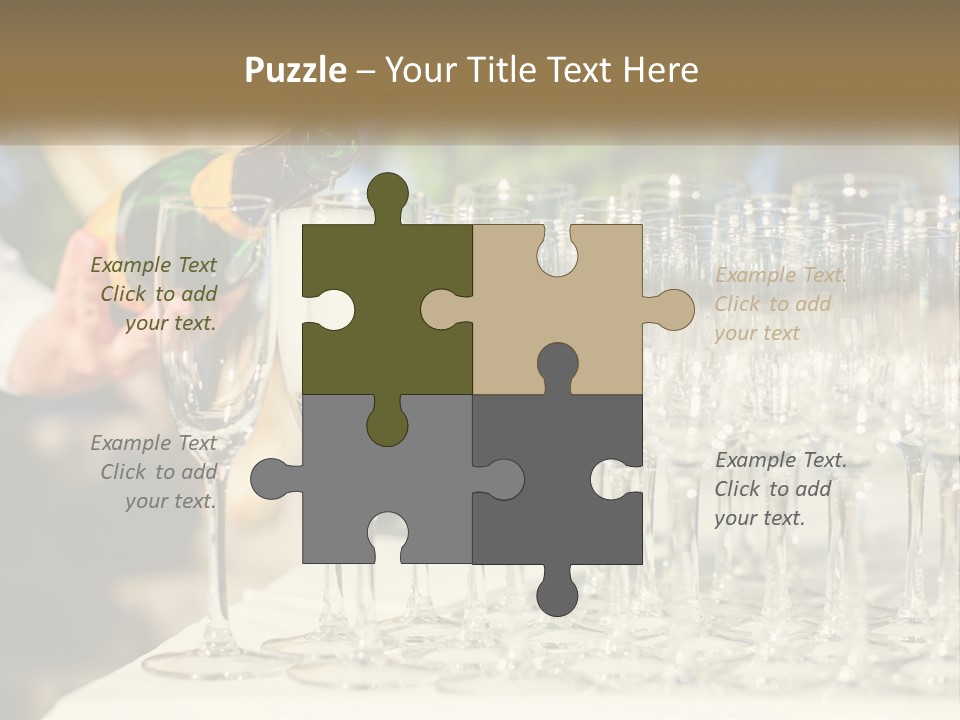 Celebration With Champagne PowerPoint Template