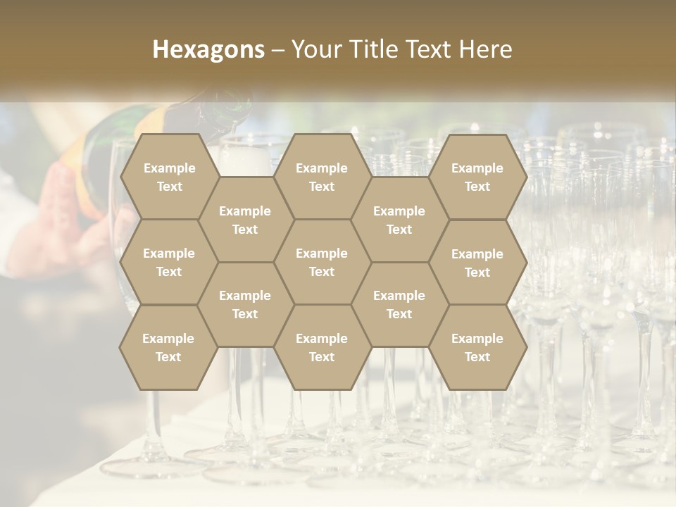 Celebration With Champagne PowerPoint Template