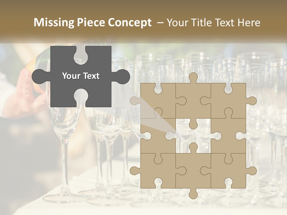 Celebration With Champagne PowerPoint Template