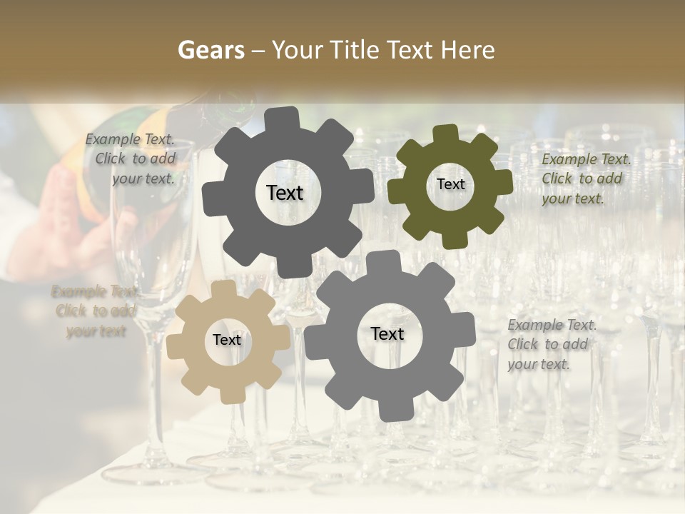 Celebration With Champagne PowerPoint Template