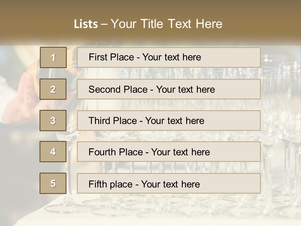 Celebration With Champagne PowerPoint Template