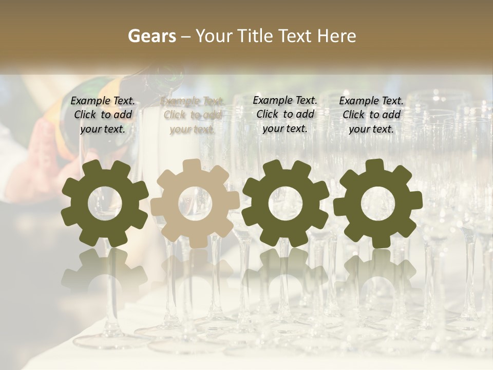 Celebration With Champagne PowerPoint Template