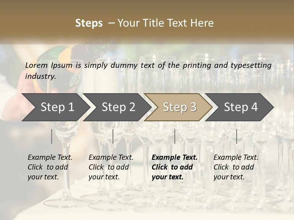 Celebration With Champagne PowerPoint Template