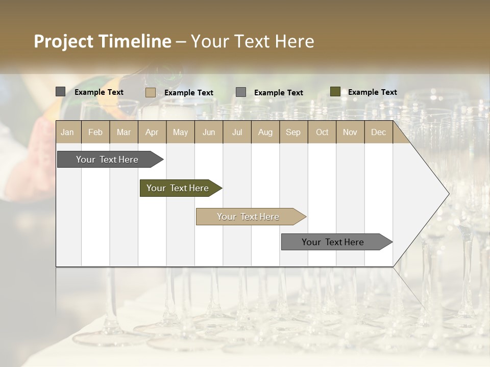 Celebration With Champagne PowerPoint Template