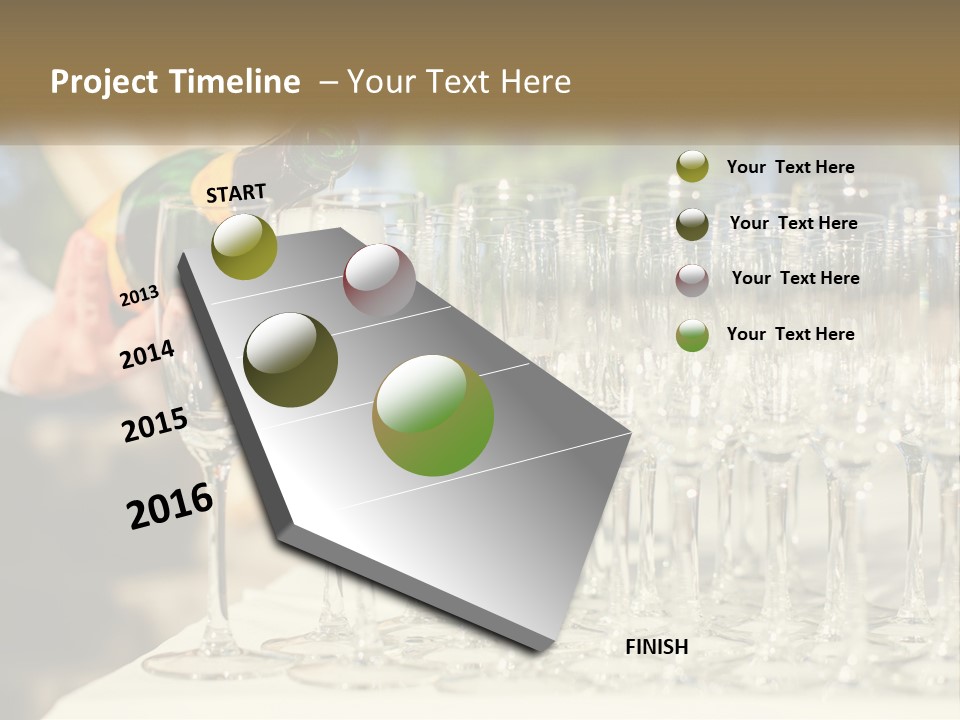Celebration With Champagne PowerPoint Template