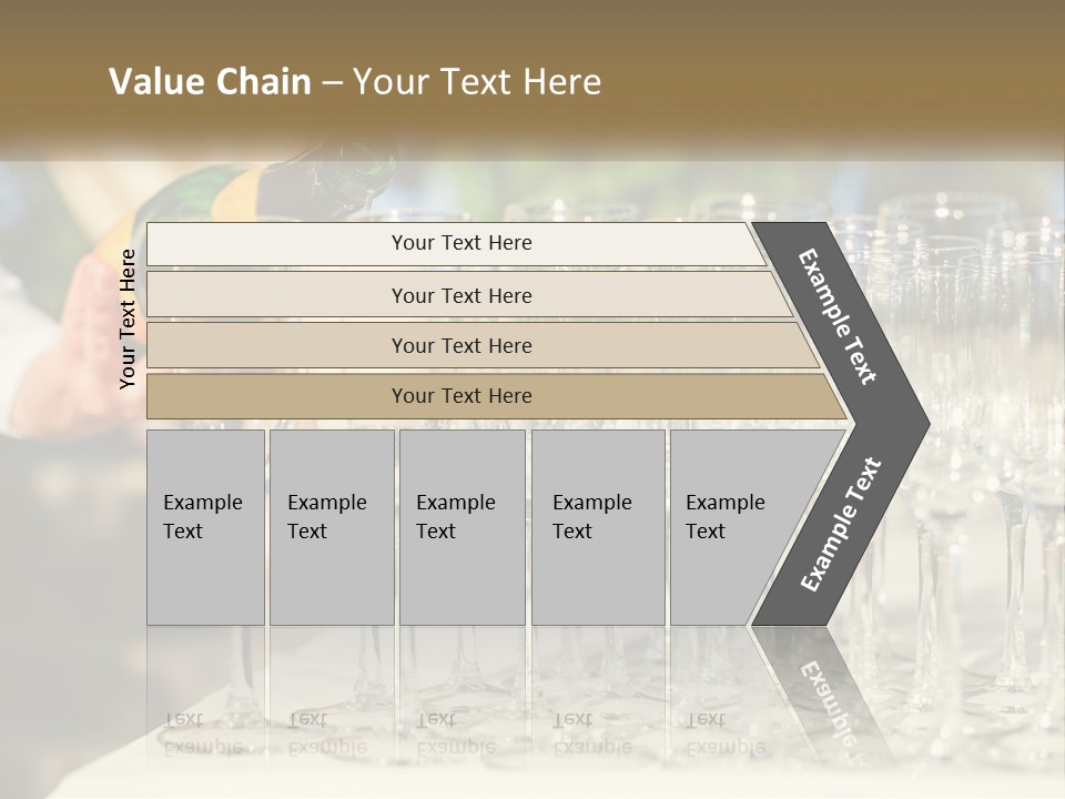 Celebration With Champagne PowerPoint Template