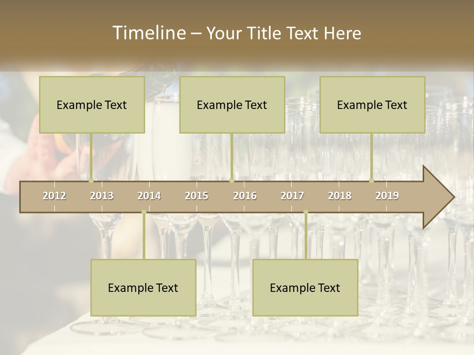 Celebration With Champagne PowerPoint Template