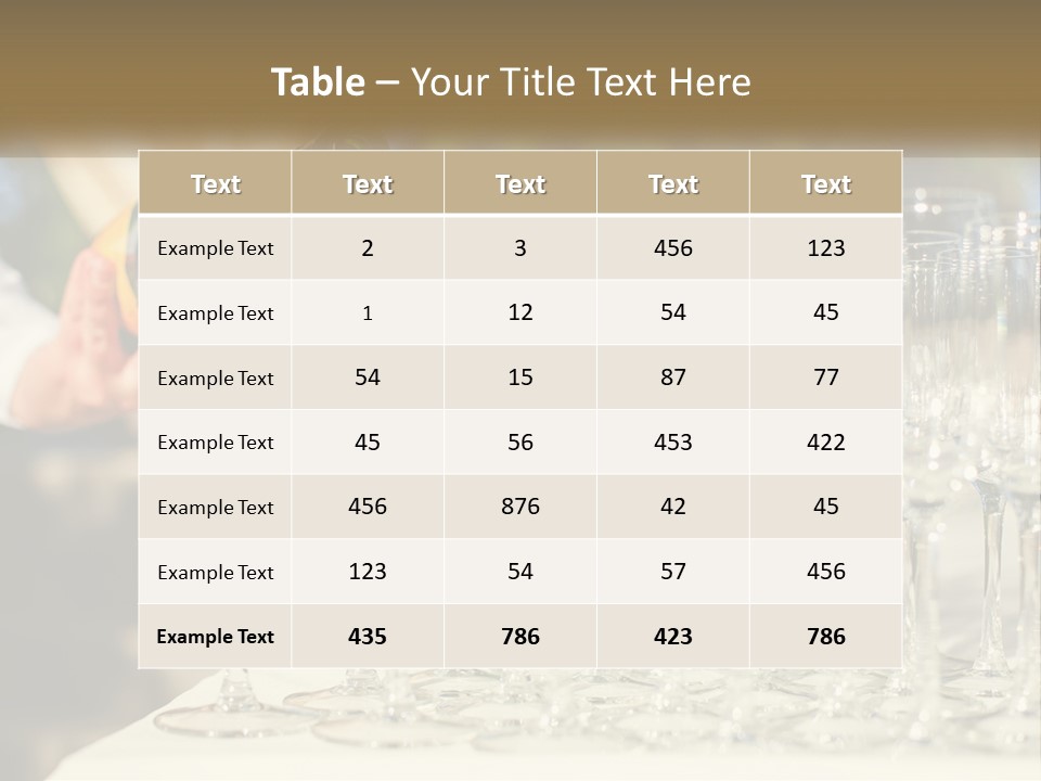 Celebration With Champagne PowerPoint Template