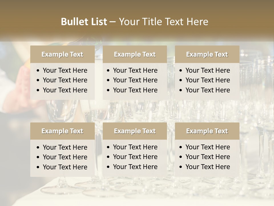 Celebration With Champagne PowerPoint Template