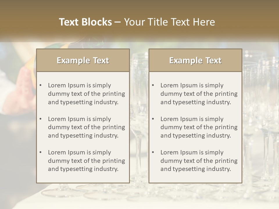 Celebration With Champagne PowerPoint Template