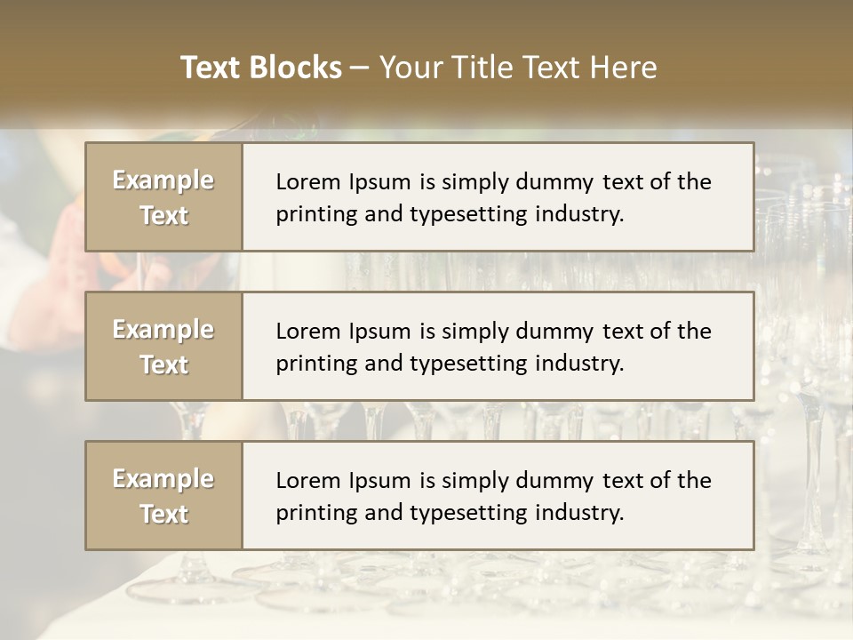 Celebration With Champagne PowerPoint Template