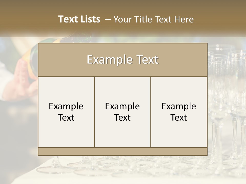 Celebration With Champagne PowerPoint Template