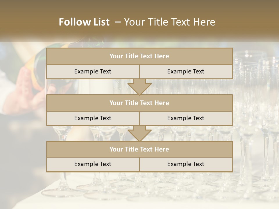 Celebration With Champagne PowerPoint Template