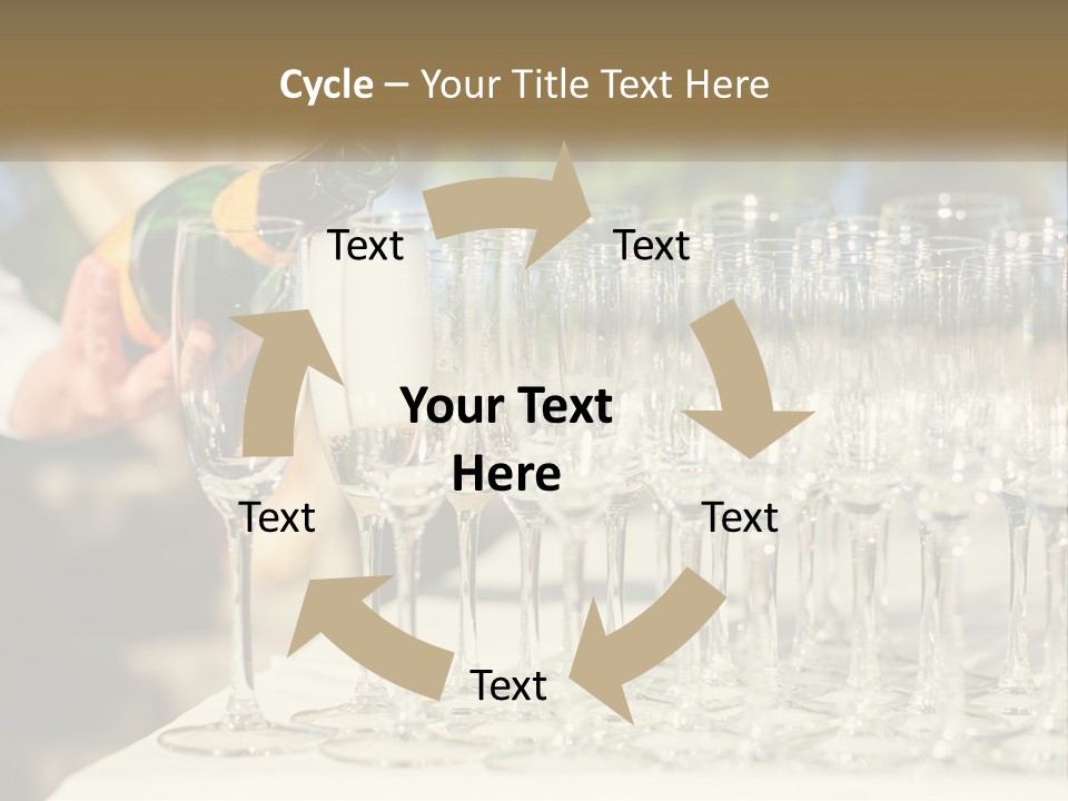 Celebration With Champagne PowerPoint Template