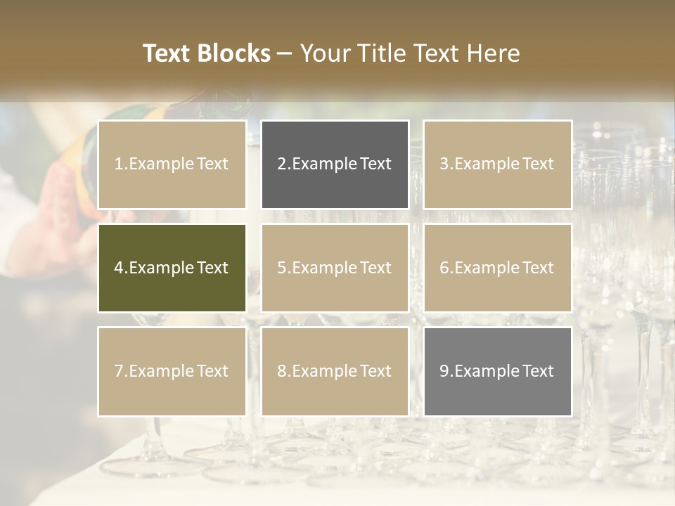 Celebration With Champagne PowerPoint Template