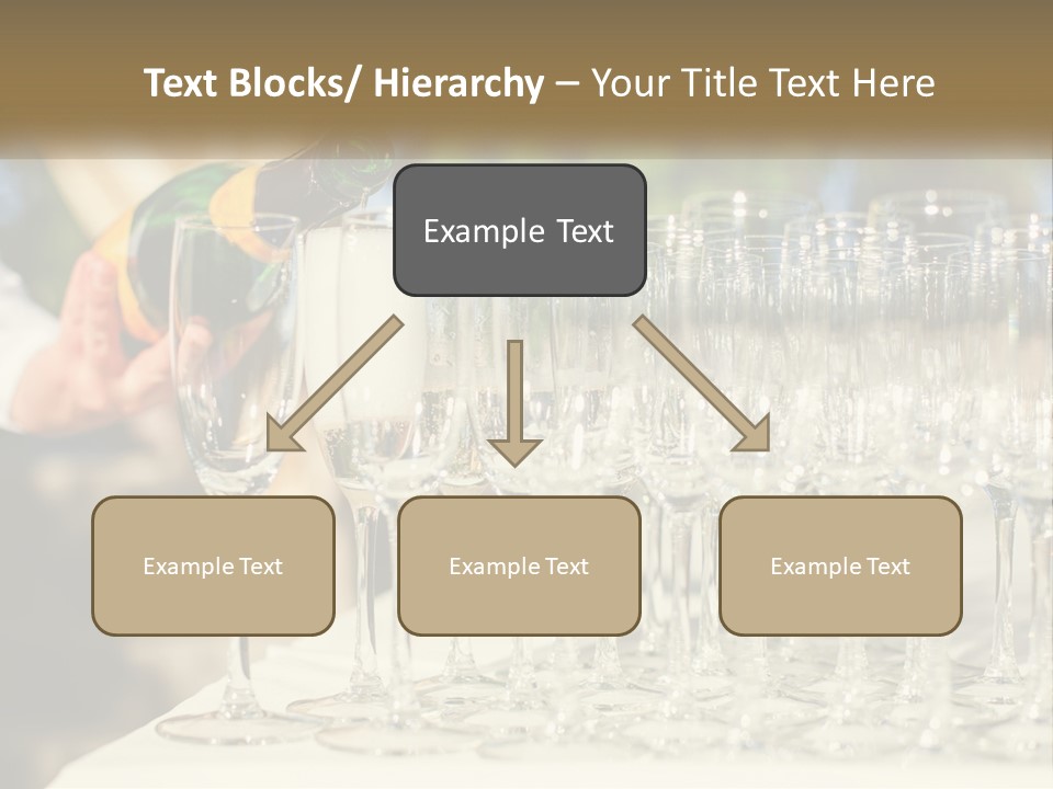 Celebration With Champagne PowerPoint Template