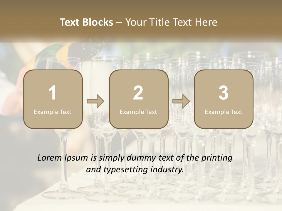 Celebration With Champagne PowerPoint Template