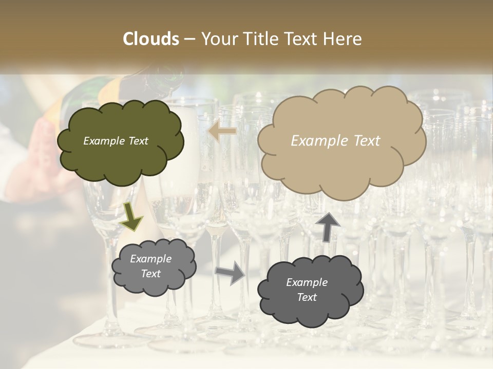 Celebration With Champagne PowerPoint Template