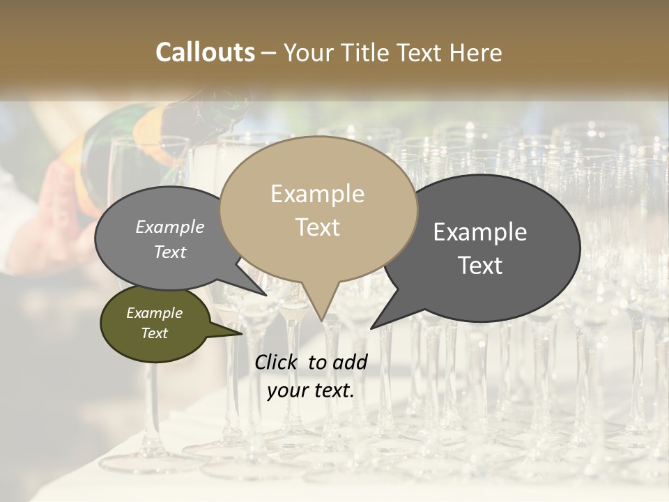 Celebration With Champagne PowerPoint Template