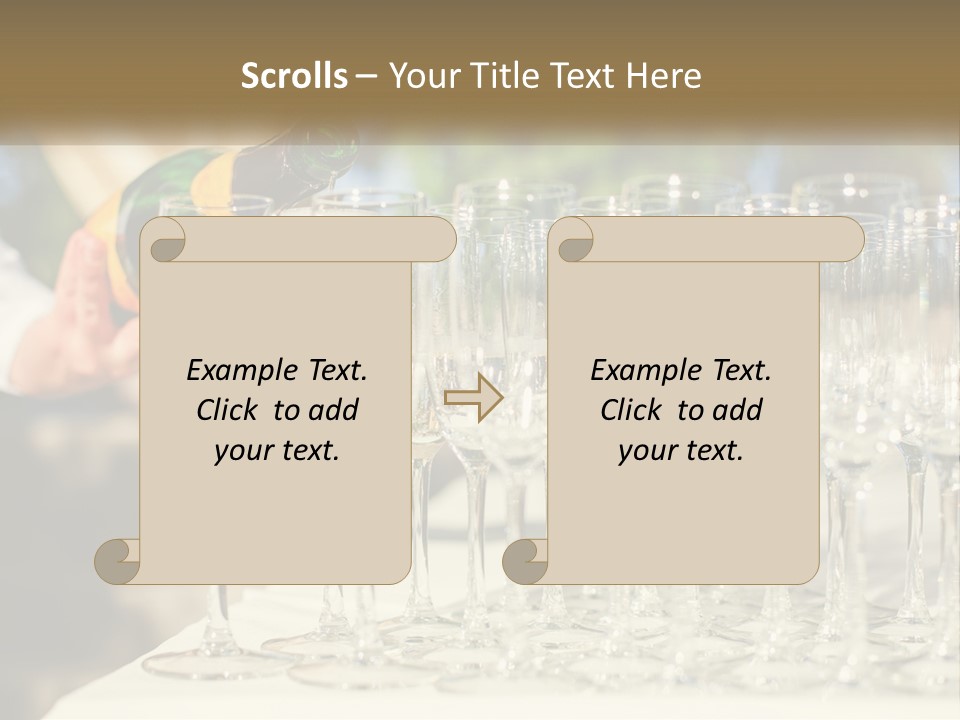 Celebration With Champagne PowerPoint Template