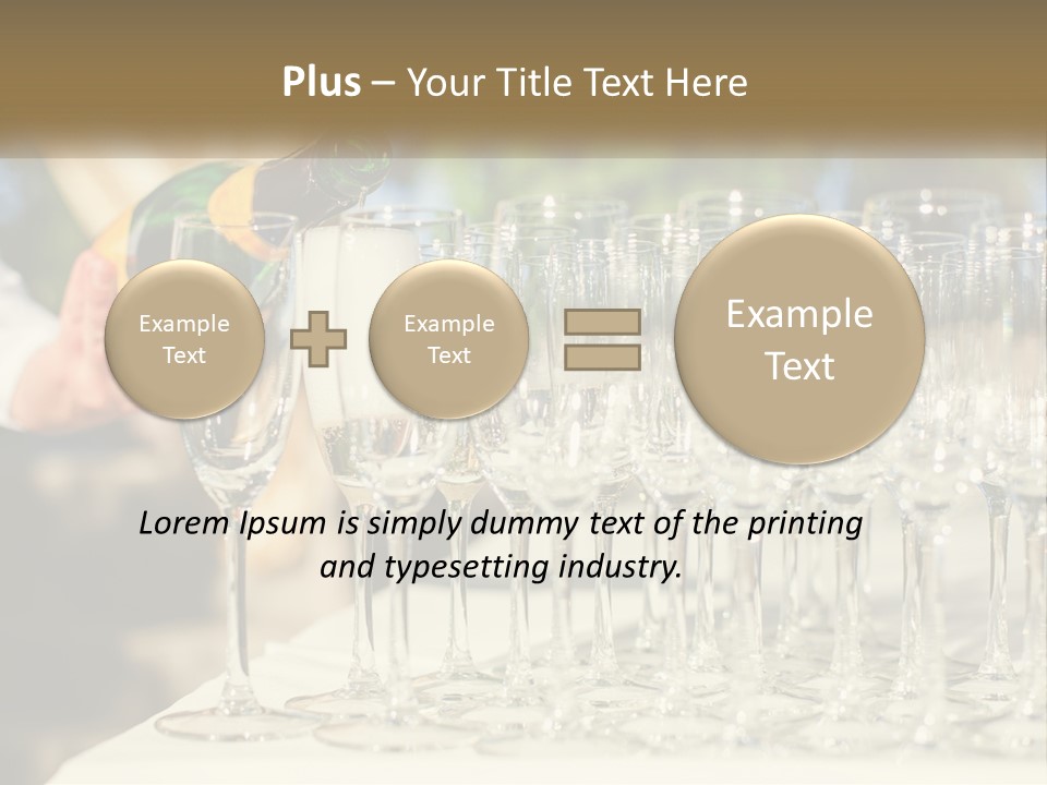 Celebration With Champagne PowerPoint Template