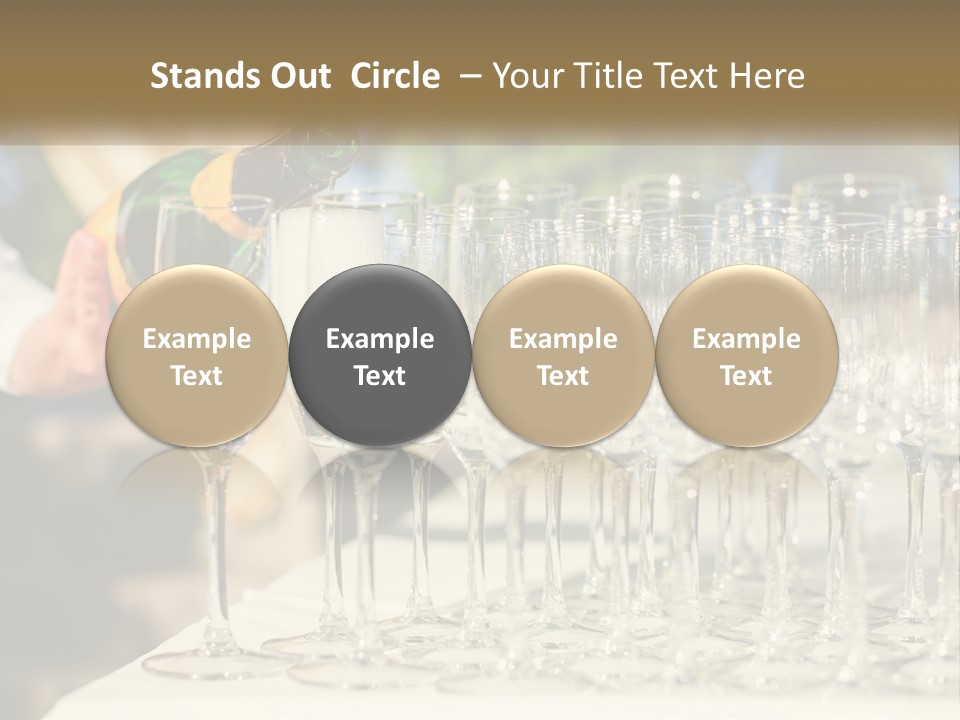 Celebration With Champagne PowerPoint Template