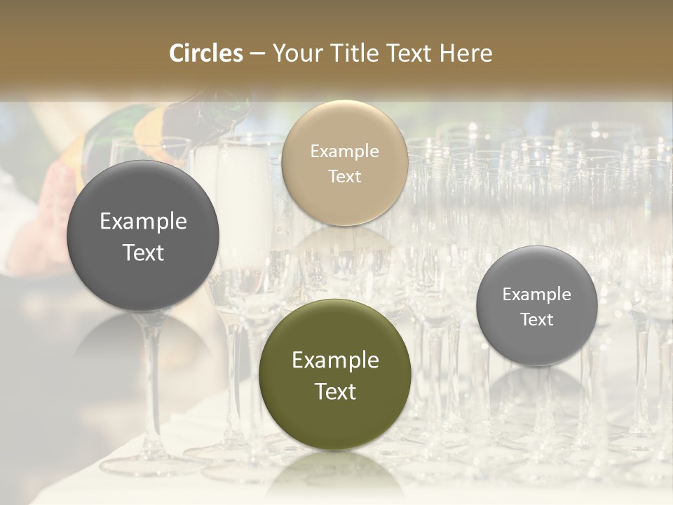 Celebration With Champagne PowerPoint Template