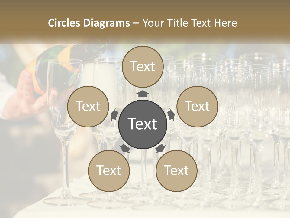 Celebration With Champagne PowerPoint Template
