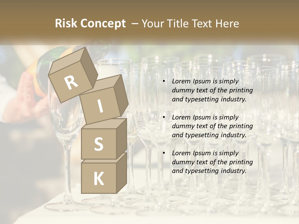 Celebration With Champagne PowerPoint Template