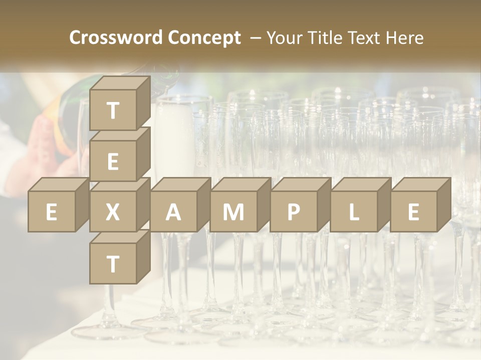 Celebration With Champagne PowerPoint Template